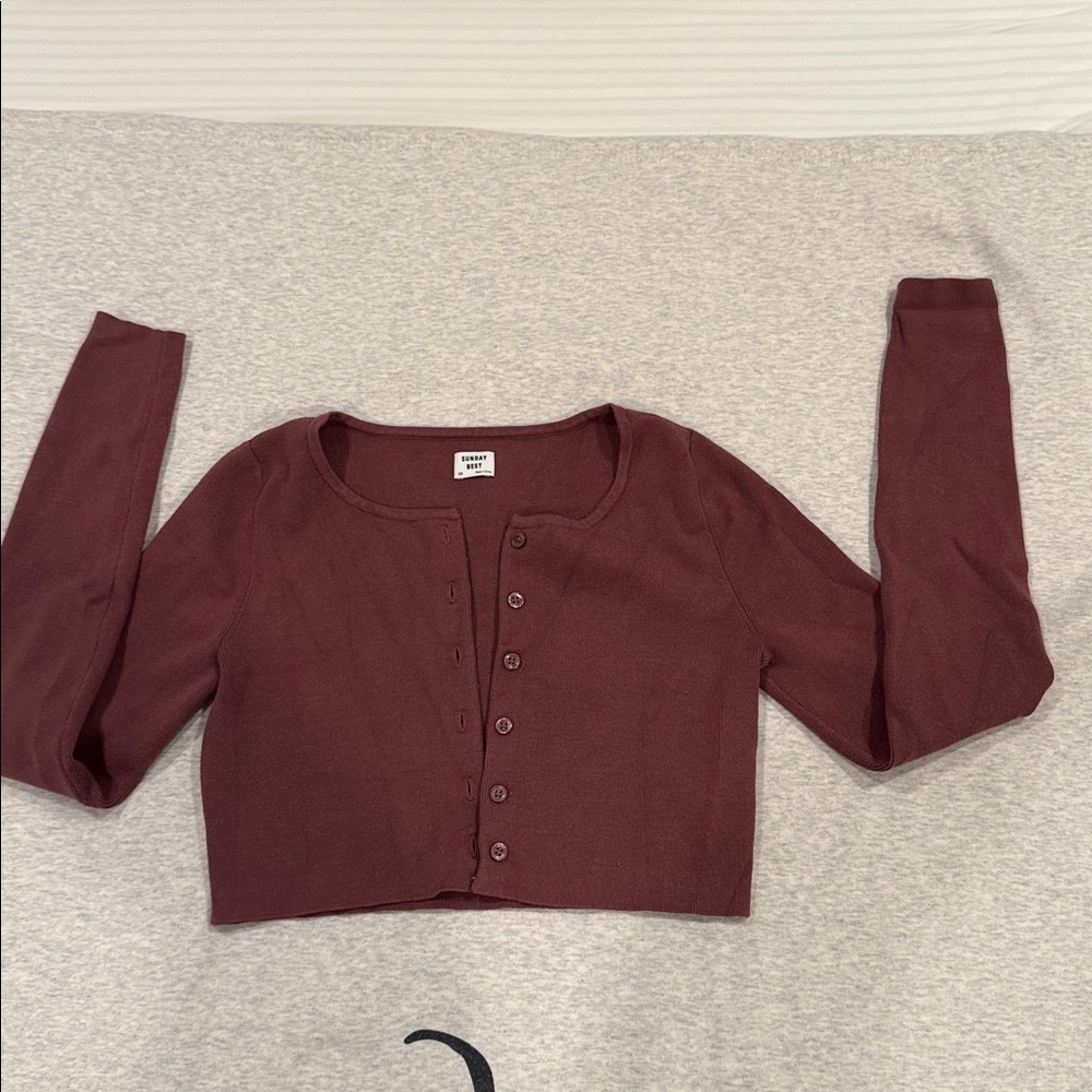 NWOT Aritzia Sunday Best cropped cardigan top